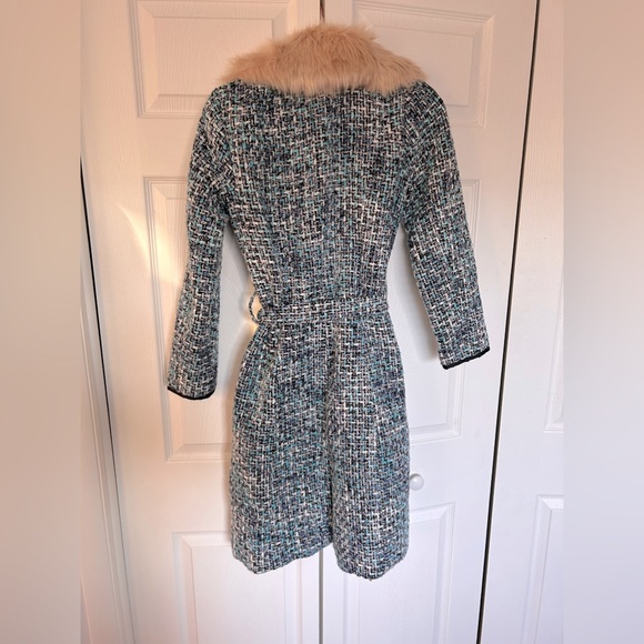 Women’s Wool Jacket With Faux Fur Trim - Brand New - Picture 2 of 2